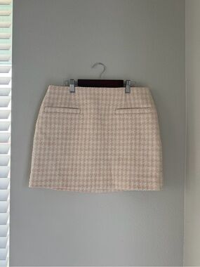 Anine Bing Pink and Cream Tweed Skirt